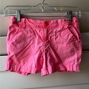 Gymboree Pink Casual Shorts with Rolled Hem